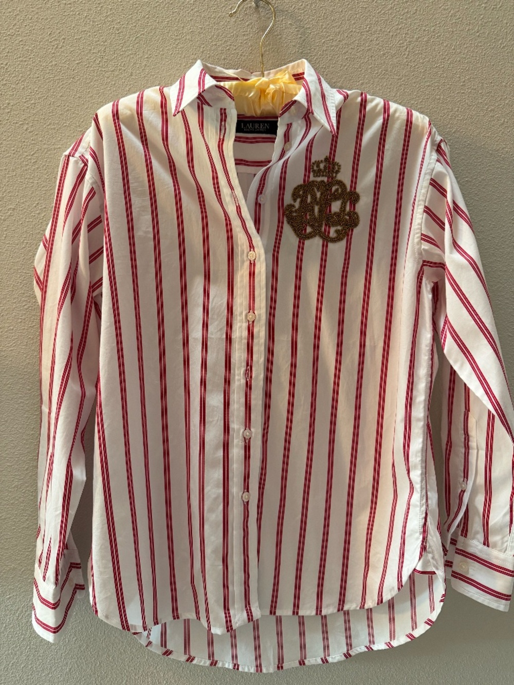 Ralph Lauren Red and White stripe blouse